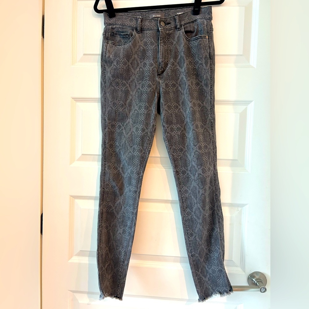 DL 1961 Farrow Ankle Highrise Snake Print Women Jeans Size 29